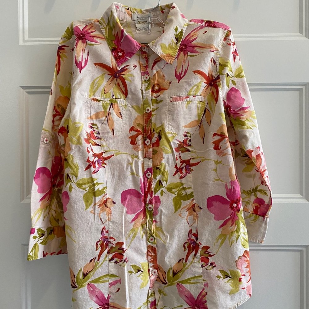 Camisa VanHeusen Flor Rosa